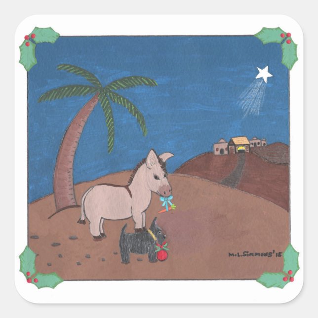 PEGATINA CUADRADA EL VIAJE (Anverso)