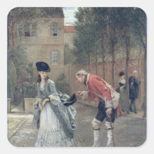 Pegatina Cuadrada El viejo soldado, 1869