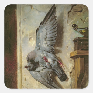 Pegatina Cuadrada El Woodpigeon, c.1857