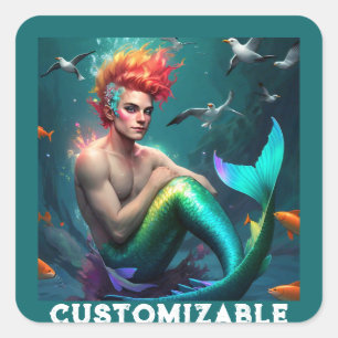 Pegatina Cuadrada Elari Merman