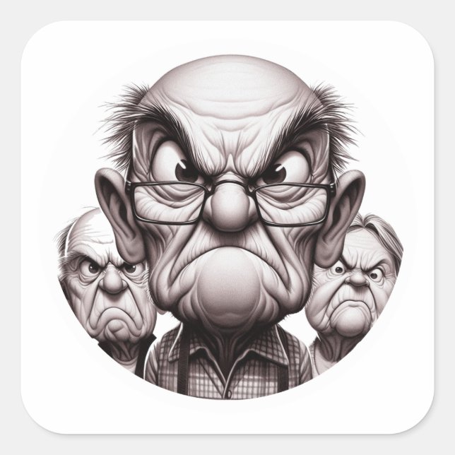 Pegatina Cuadrada "Elder Glare Sticker Pack" (Anverso)