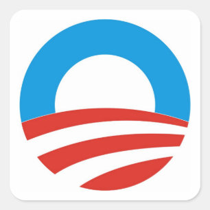 Pegatina Cuadrada elecciones de 2012 del presidente de barack obama