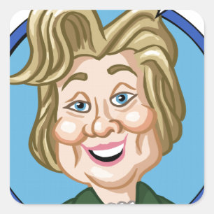 Pegatina Cuadrada Elecciones de Hilary Clinton 2016