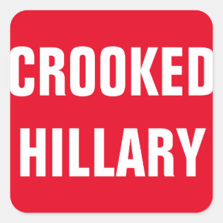 Pegatina Cuadrada Elecciones fraudulentas en Hillary 2016