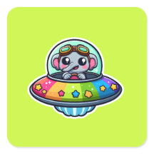 Elefante arcoiris de OVNI