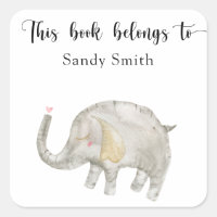 Elefante de globo acuático - este libro pertenece 