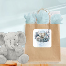 Elefante Oh Boy Blue Floral Baby Shower