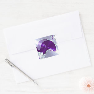 Pegatina Cuadrada Elefantes de la conciencia de Alzheimer