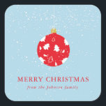 Pegatina Cuadrada Elegance Holiday Ornament Christmas Sticker Tag<br><div class="desc">Este navidad Elegance Holiday Ornament Navidades Tag Pegatina es perfecto para aquellos que buscan coincidir con el tema de vacaciones de sus navidades. Personalízalo con tu apellido, tu fecha de navidad y asegúrate de incluir un mensaje especial. Haga clic en el botón "Personalizar" y utilice nuestra herramienta de diseño para...</div>