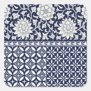 Pegatina Cuadrada Elegancia china: ornamento sin foco