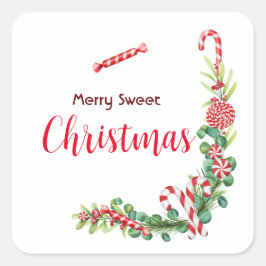 Pegatina Cuadrada Elegancia de menta