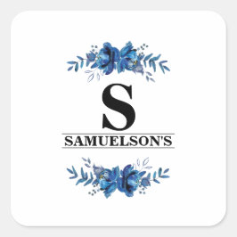 Pegatina Cuadrada Elegancia floral