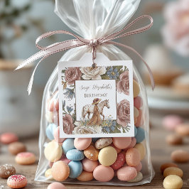 Pegatina Cuadrada Elegant Horse Lover Birthday