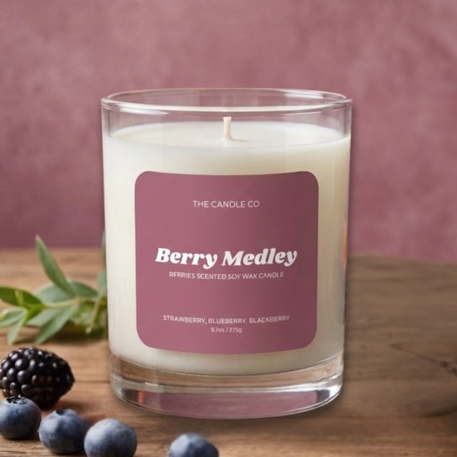 Pegatina Cuadrada Elegant Modern Minimal Blush Pink Candle  (Subido por el creador)