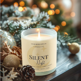 Pegatina Cuadrada Elegant Moon & Stars Custom Holiday Candle Label