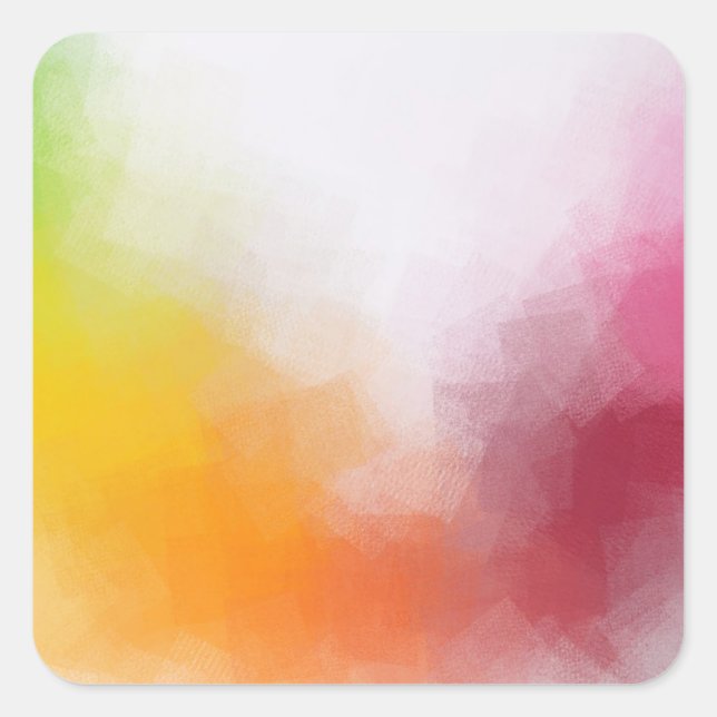 Pegatina Cuadrada Elegante Abstract Artwork Blank Template Colorful (Anverso)
