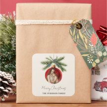 Elegante adorno de Navidad en acuarela para foto f