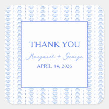 Elegante Boda costero de la concha azul