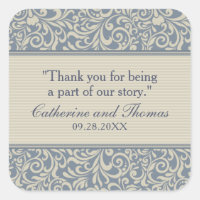 Elegante Boda de patrones azul y beige