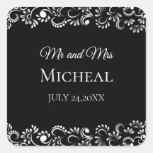 Elegante boda floral blanco y negro