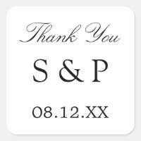 Elegante Boda Minimalista Favor Gracias