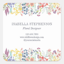 Elegante Boho Watercolor Flor silvestre