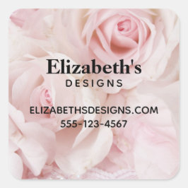 Pegatina Cuadrada Elegante Bouquet Bouquet Business