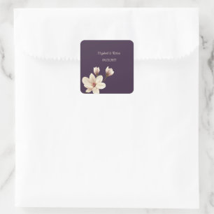 Pegatina Cuadrada Elegante Chic Magnolia