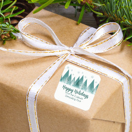 Pegatina Cuadrada Elegante Compañía de Personalizados de los Bosques