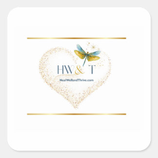 Pegatina Cuadrada Elegante curaciónBien y Trío