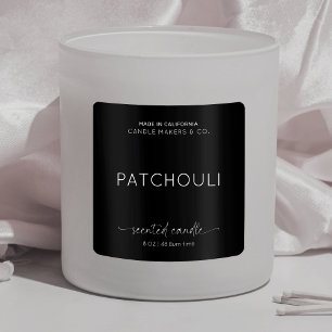 Pegatina Cuadrada Elegante Empaquetado de Velas Minimalistas Cuadrad