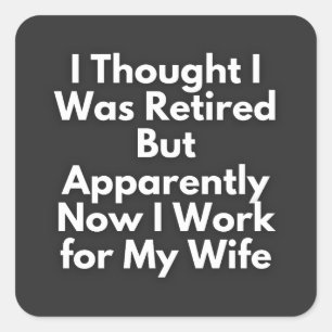 Pegatina Cuadrada elegante fiesta de despedida, celebración de retir