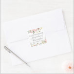 Pegatina Cuadrada Elegante floral rosa de marfil de Rubor salva la f<br><div class="desc">Un elegante ramo floral de peonías rosas y flores de marfil acuarela enmarcan esta encantadora boda de primavera floral Salven al pegatina de la Fecha. Las brotes de hojas de salvia decoran el conjunto de melocotones que rodean la hermosa tipografía gris de estos pegatinas cuadrados de moda.</div>