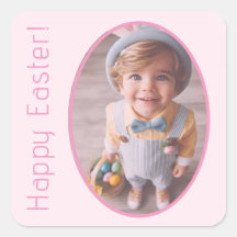Elegante foto personalizada rosa claro rosa feliz 