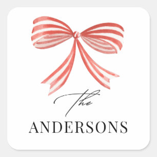 Pegatina Cuadrada Elegante foto tradicional del arco rojo