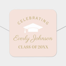 Elegante graduación de Rubor y Personalizado de or