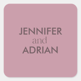 Pegatina Cuadrada Elegante Minimal Moderno Boda Envelope Square Sti