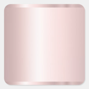 Pegatina Cuadrada Elegante Moderno Templo en Blanco Rosa Dorado