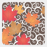 Elegante Naranja de hojas de otoño y baños