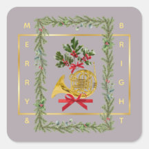 Elegante Navidad de Cuerno Francés Taupe
