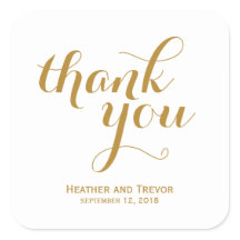 Elegante Oro Gracias Favor