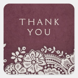 Pegatina Cuadrada Elegante orografía de encaje rústico caserío de Bo