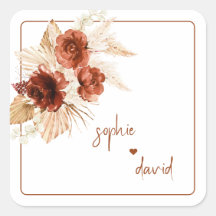 Elegante Pampas Grass Terracotta Floral Boda