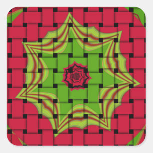 Pegatina Cuadrada Elegante patrón de impresión vectorial afroamerica