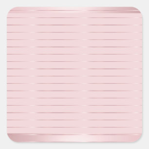 Pegatina Cuadrada Elegante plantilla en blanco de oro rosa moderno t