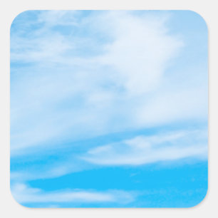 Pegatina Cuadrada Elegante plantilla moderna de nubes de cielo azul