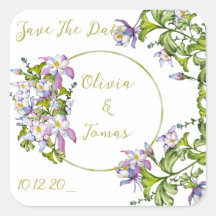 Elegante ramo de aquilegias acuarela