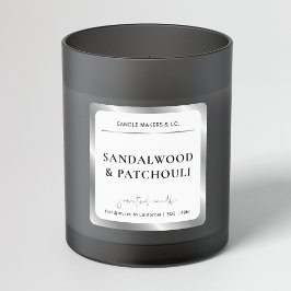 Pegatina Cuadrada Elegante Relieve metalizado plateado Faux Modern C