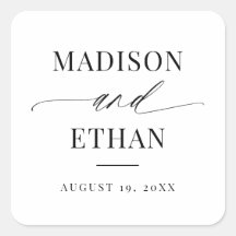 Elegante Script Calligraphy Favor de la boda