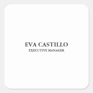 Pegatina Cuadrada Elegante Simple Moderno de Tendencia Gerente 